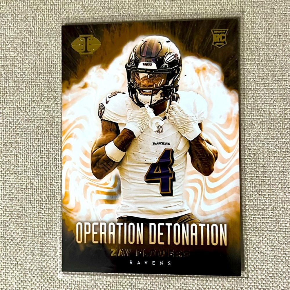 Zay Flowers 2023 Panini Illusions RC Operation Detonation Ravens Rookie #25